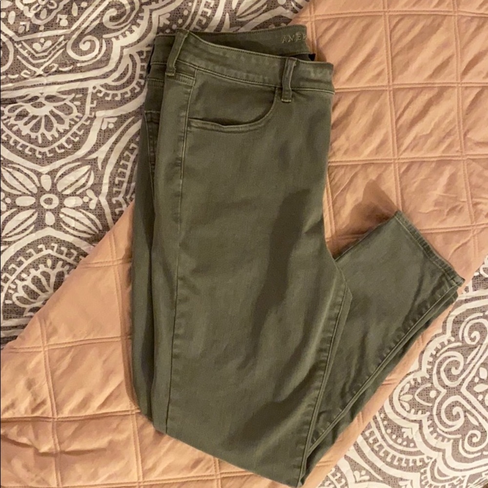 Green Skinny Jeans